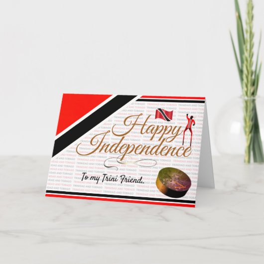 編集可能なハッピー・インディペンデンス、トリニティの友 カード (正面)