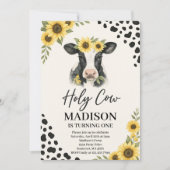 編集可能なハッピー バースデー ホーリー コー 招待状 (正面)