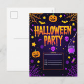編集可能なハロウィンパーティー シーズンポストカード (正面/裏面)