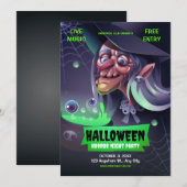 編集可能なハロウィン招待状, ハロウィン恐怖の夜 招待状 (正面/裏面)