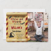 編集可能なハロウィン誕生日写真招待状 招待状 (正面)