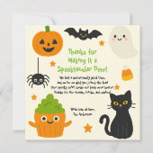 編集可能なハロウィン - リトルモンスターの悪ふざけ - サンキューカード (正面)