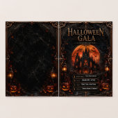 編集可能なハロウィーンガラ・インビテーション | ゴシック 箔カード (内部)