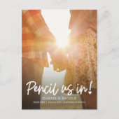 編集可能なハートから日付を保存 ポストカード (正面)