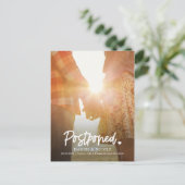 編集可能なハートから日付を変更 ポストカード (スタンド正面)