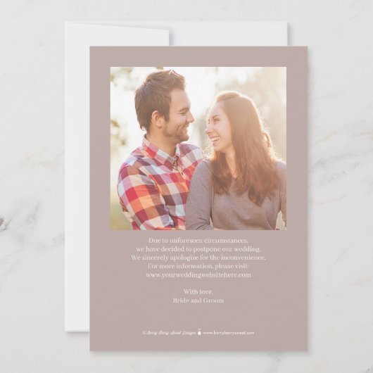 編集可能なハートから日付カードを保存 サンキューカード (裏面)