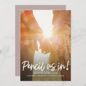 編集可能なハートから日付カードを保存 サンキューカード (正面/裏面)