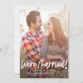 編集可能なハートの結婚発表から サンキューカード (正面)