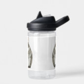 編集可能なハートを保持する可愛いリトルハムスター ウォーターボトル (左面)