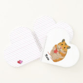 編集可能なハートを保持する可愛いリトルハムスター ノートブック (内部)