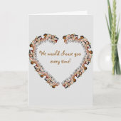 編集可能なハート子採用の最終決定 カード (正面)