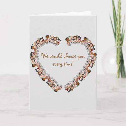 編集可能なハート子採用の最終決定 カード (正面)