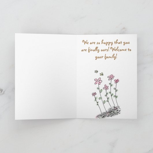 編集可能なハート子採用の最終決定 カード (内部)