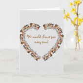 編集可能なハート子採用の最終決定 カード (黄色い花)