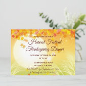編集可能なハーベストフェスティバル感謝祭の食事 招待状 (スタンド正面)