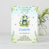 編集可能なバグ誕生日 招待状 (スタンド正面)