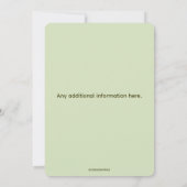 編集可能なバケツの花 招待状 (裏面)