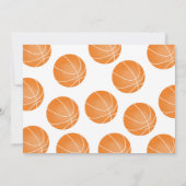 編集可能なバスケットボール写真招待状 招待状 (裏面)