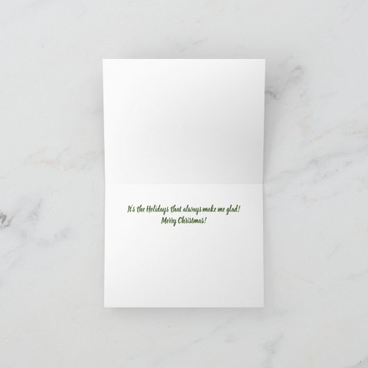 編集可能なバセットハウンド愛好者の犬のクリスマスカード カード (内部)