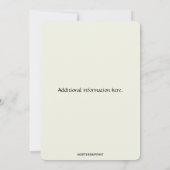 編集可能なバタフライとゴールドフレーム 招待状 (裏面)