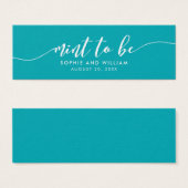 編集可能なバックグラウンドスクリプトミント結婚ーの (正面&裏面)