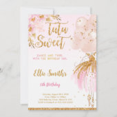 編集可能なバレリーナの招待状 招待状 (正面)