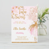 編集可能なバレリーナの招待状 招待状 (スタンド正面)