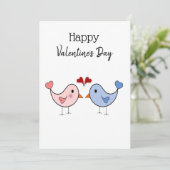 編集可能なバレンタインデイカードラブバード シーズンカード (スタンド正面)