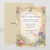 編集可能なパステルカラーのトレリスとバラのデザインの招待状 招待状 (正面/裏面)