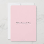 編集可能なパステルカラーの花と葉のフレーム 招待状 (裏面)