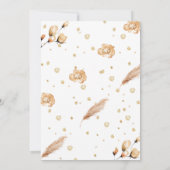 編集可能なパンパスグラス、ボヘミアンベビーシャワー 招待状 (裏面)