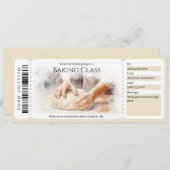 編集可能なパン教室のギフト証明書テンプレート 招待状 (正面/裏面)