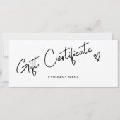 編集可能なビジネスギフト証明書伝票 (裏面)