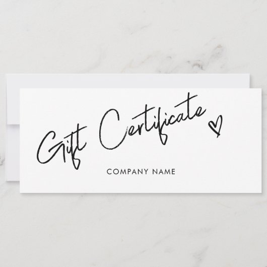 編集可能なビジネスギフト証明書伝票 (裏面)