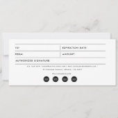 編集可能なビジネスギフト証明書伝票 (正面)