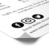 編集可能なビジネス価格リストテンプレート | スパ、ネイル  ポスター (角)