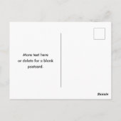 編集可能なビジネス名とスローガン | ブラック&ホワイト ポストカード (裏面)