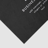 編集可能なビジネス名とスローガン | ブラック&ホワイト 薄葉紙 (詳細)