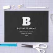 編集可能なビジネス名とスローガン | ブラック&ホワイト 薄葉紙 (クラフト)