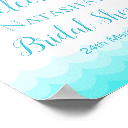 編集可能なビーチパーティーウェルカムサイン 8x10 ポスター (角)