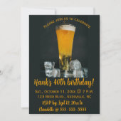 編集可能なビールとアイスのパーティー招待状 招待状 (正面)