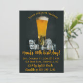 編集可能なビールとアイスのパーティー招待状 招待状 (スタンド正面)