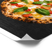 編集可能なピザ メニュー Pizzaria レストラン メニュー ポスター (角)