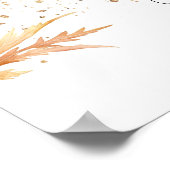 編集可能なピンクとブルーの花のベイビーシャワーの歓迎 ポスター (角)