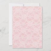 編集可能なピンクのチュチュバレリーナ招待状 招待状 (裏面)