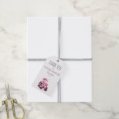 編集可能なピンクのトラクターの誕生日お礼タグ ギフトタグ (より糸付き)