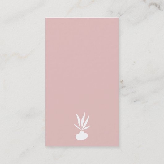 編集可能なピンクスピリチュアルヨガインストラクターのボホポーズ 名刺 (裏面)