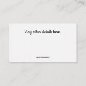 編集可能なファミリーソーシャルワーカー 名刺 (裏面)