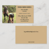 編集可能なファリアブラックスミスと馬 名刺 (正面/裏面)