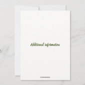 編集可能なファンタジーな森の花  招待状 (裏面)